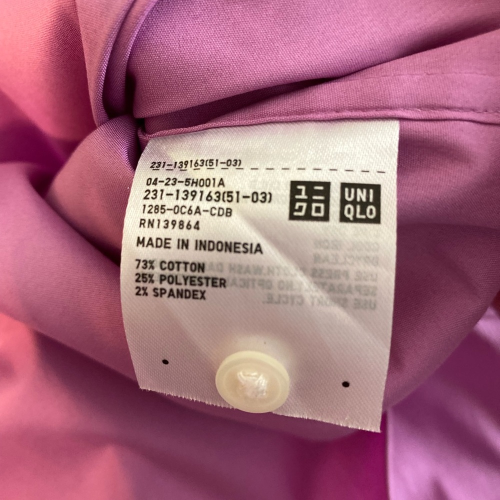 Uniqlo Pink Button-Down Shirt - Picture 5 of 6
